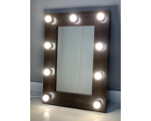 Зеркало гримера с подсветкой 70х50 см 9 ламп премиум