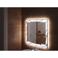 Зеркало с подсветкой для ванной комнаты Ночетта 100х90 см