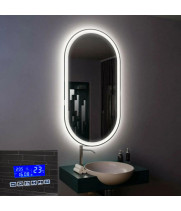 Умное зеркало в ванную комнату с подсветкой, часами и музыкой Амати Смарт
